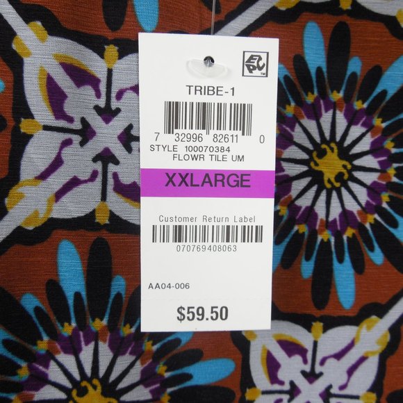 INC Top XXL $59 NWT Multi Color Cold Shoulder - Picture 2 of 9